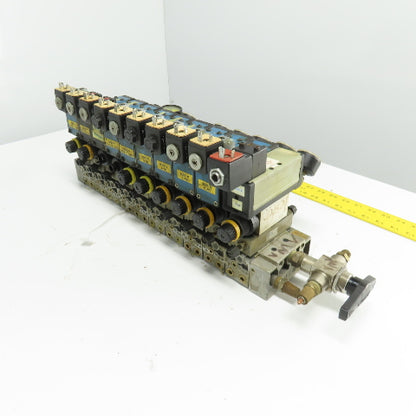 Rexroth Pneumatic 10-Valve Manifold Assy (3)GS10061-2440 (4)GS10061-3640 Compare