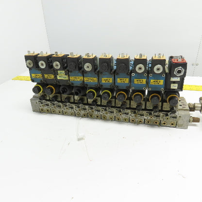 Rexroth Pneumatic 10-Valve Manifold Assy (3)GS10061-2440 (4)GS10061-3640 Compare