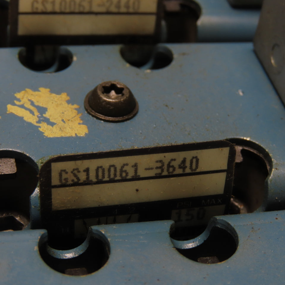 Rexroth Pneumatic 10-Valve Manifold Assy (3)GS10061-2440 (4)GS10061-3640 Compare