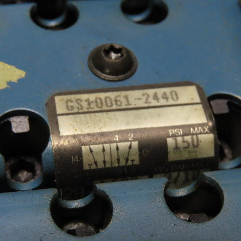 Rexroth Pneumatic 10-Valve Manifold Assy (3)GS10061-2440 (4)GS10061-3640 Compare