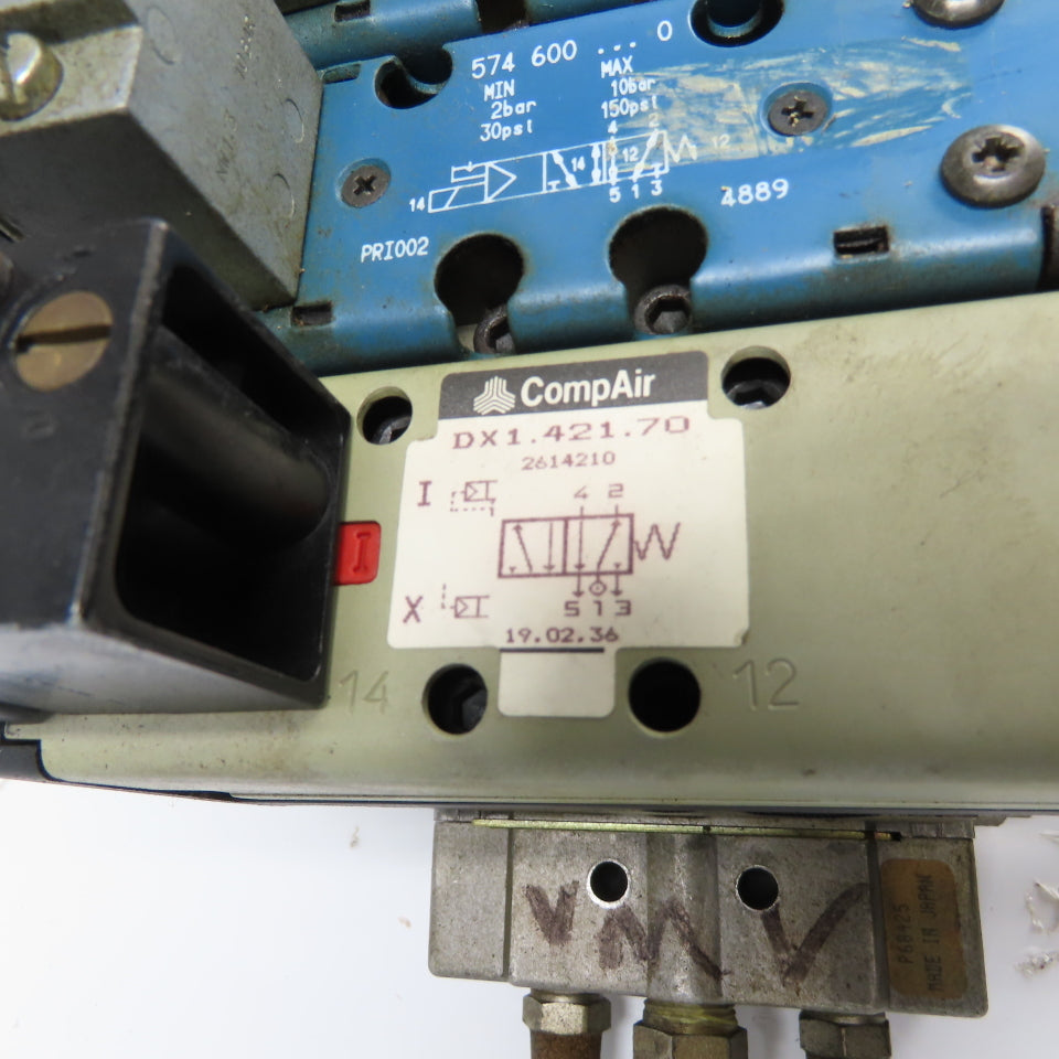 Rexroth Pneumatic 10-Valve Manifold Assy (3)GS10061-2440 (4)GS10061-3640 Compare