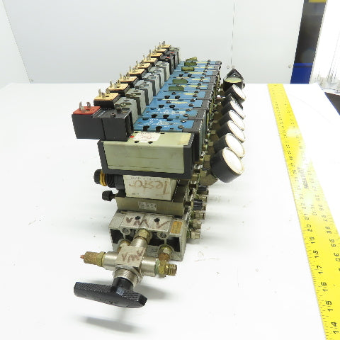 Rexroth Pneumatic 10-Valve Manifold Assy (3)GS10061-2440 (4)GS10061-3640 Compare