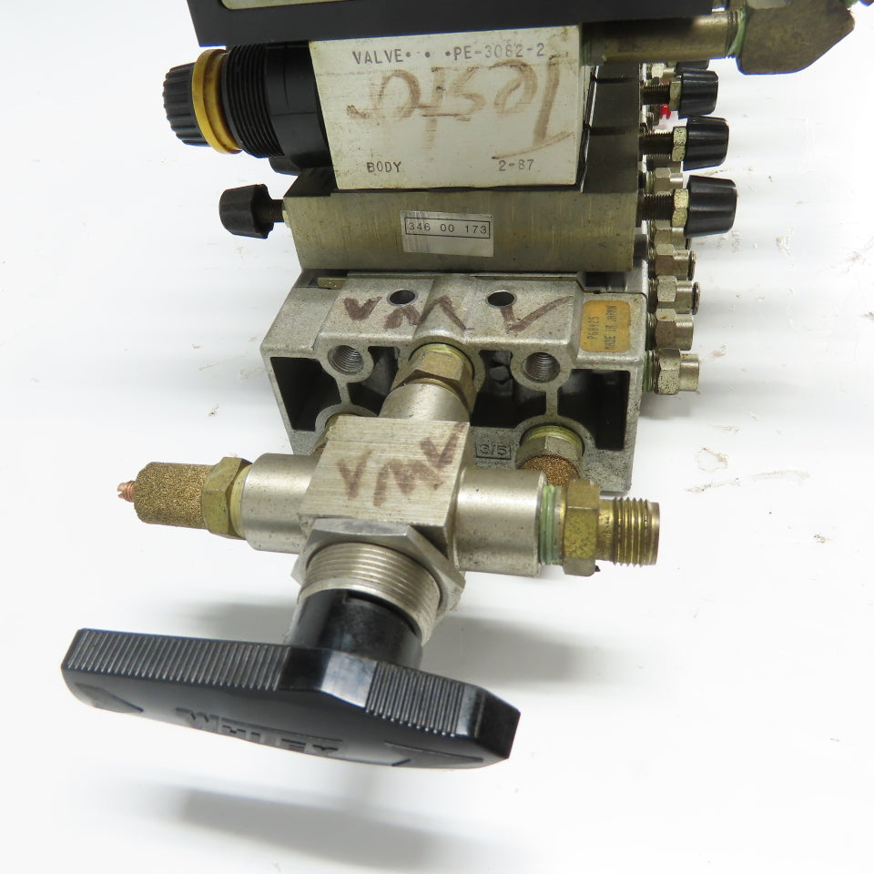 Rexroth Pneumatic 10-Valve Manifold Assy (3)GS10061-2440 (4)GS10061-3640 Compare