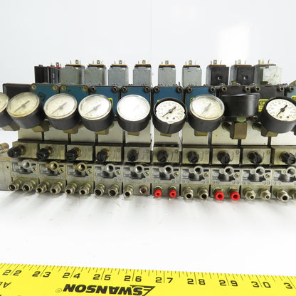 Rexroth Pneumatic 10-Valve Manifold Assy (3)GS10061-2440 (4)GS10061-3640 Compare