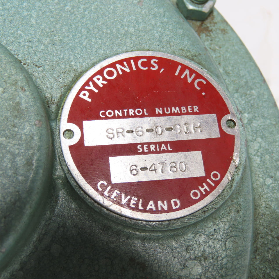 Pyronics SR-6-0-CIH Pressure Regulator Assembly 1"NPT Top W/1500PSI Shutoff Valv