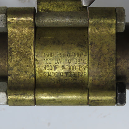 Pyronics SR-6-0-CIH Pressure Regulator Assembly 1"NPT Top W/1500PSI Shutoff Valv