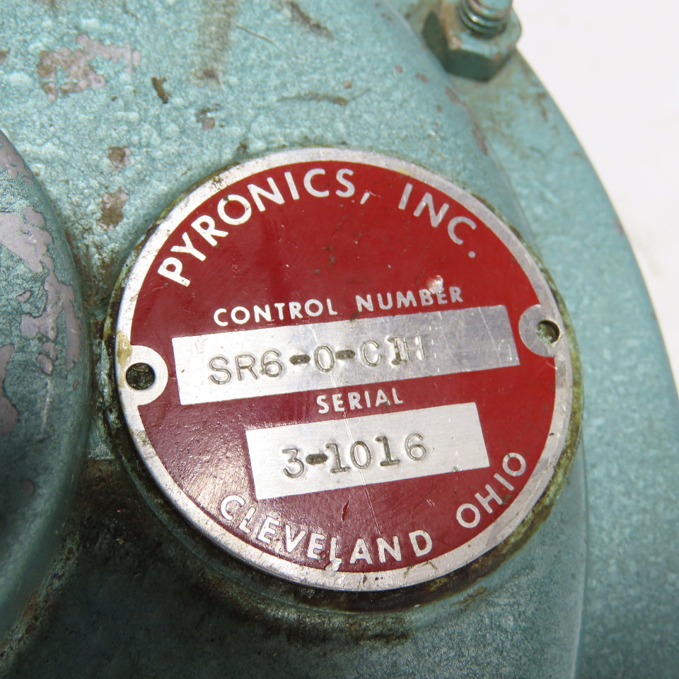 Pyronics SR6-0-CIH Pressure Regulator Assembly 1"NPT Top W/1500PSI Shutoff Valve