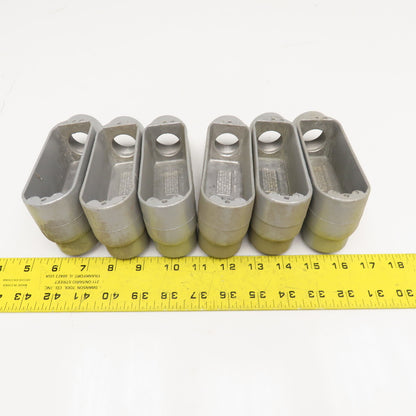E30640 1" Cast Aluminum LB Conduit Body Lot Of 6 No Covers Or Gaskets