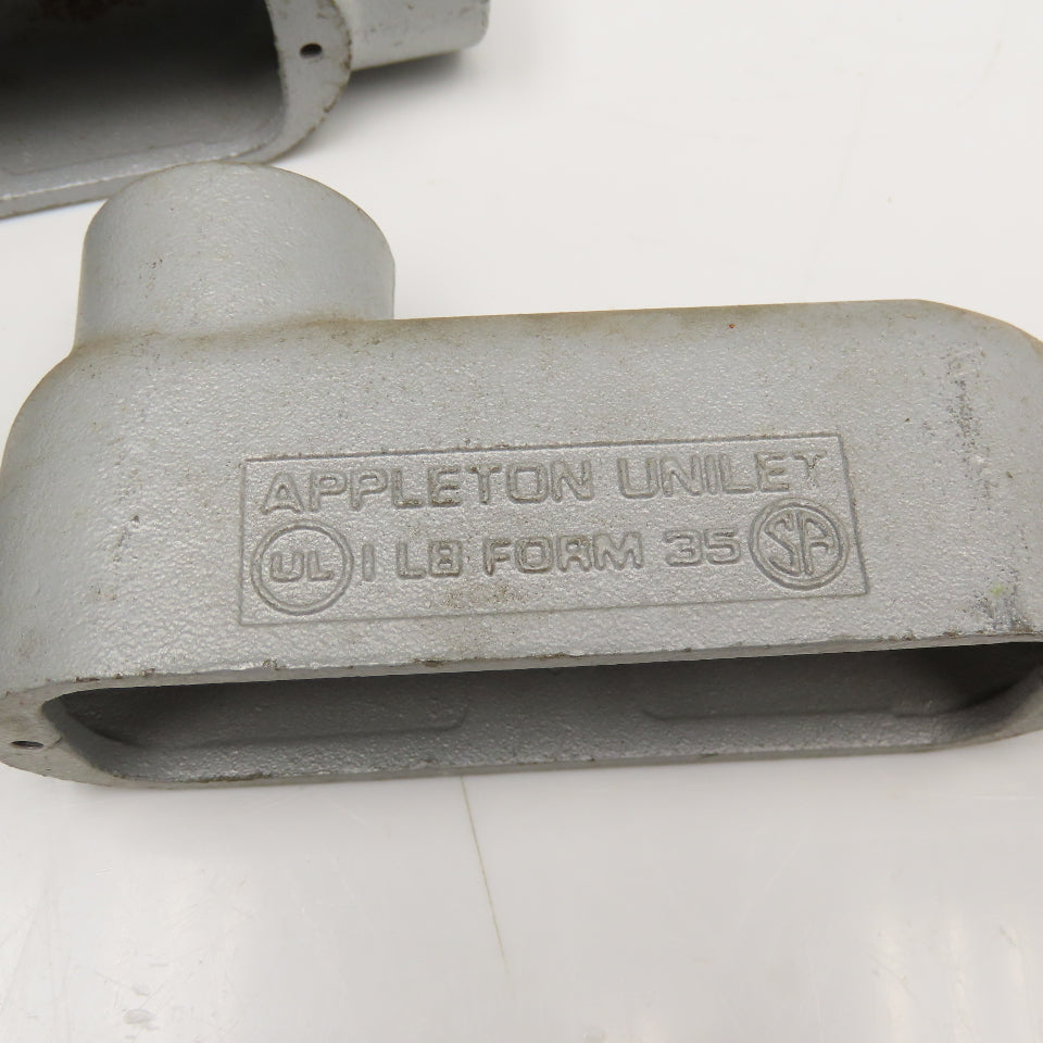 Appleton Form 35 1" Cast Aluminum LB Conduit Body Lot Of 3 No Covers Or Gaskets