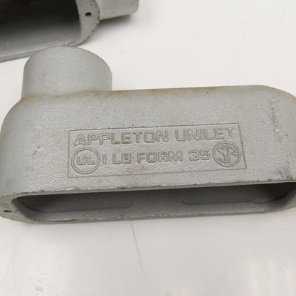Appleton Form 35 1" Cast Aluminum LB Conduit Body Lot Of 3 No Covers Or Gaskets