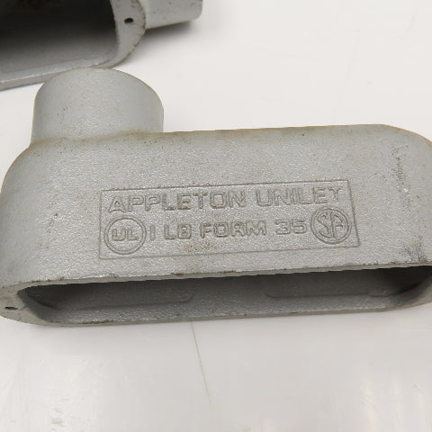 Appleton Form 35 1" Cast Aluminum LB Conduit Body Lot Of 3 No Covers Or Gaskets