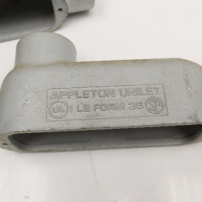 Appleton Form 35 1" Cast Aluminum LB Conduit Body Lot Of 3 No Covers Or Gaskets