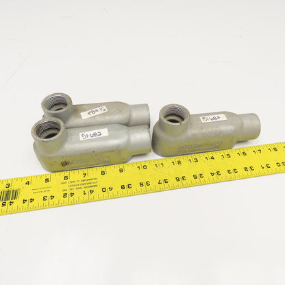 Appleton Form 35 1" Cast Aluminum LB Conduit Body Lot Of 3 No Covers Or Gaskets