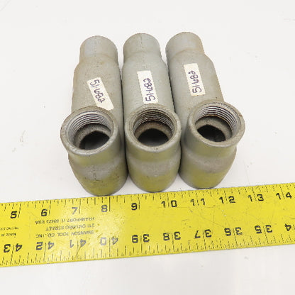 Appleton Form 35 1" Cast Aluminum LB Conduit Body Lot Of 3 No Covers Or Gaskets