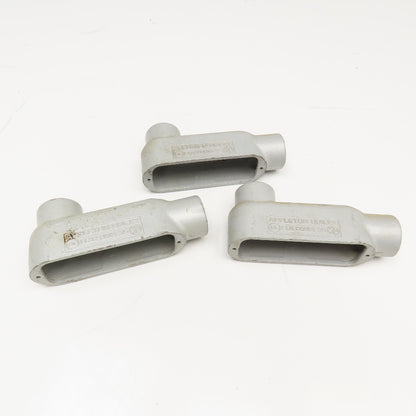 Appleton Form 35 1" Cast Aluminum LB Conduit Body Lot Of 3 No Covers Or Gaskets