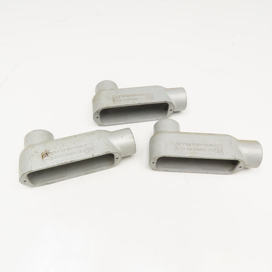 Appleton Form 35 1" Cast Aluminum LB Conduit Body Lot Of 3 No Covers Or Gaskets