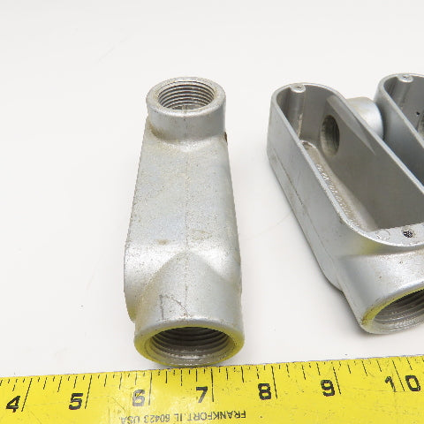 E30640 1" Cast Aluminum LL Conduit Body Lot Of 5 No Covers Or Gaskets