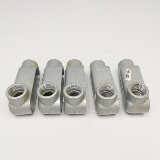 E30640 1" Cast Aluminum LL Conduit Body Lot Of 5 No Covers Or Gaskets
