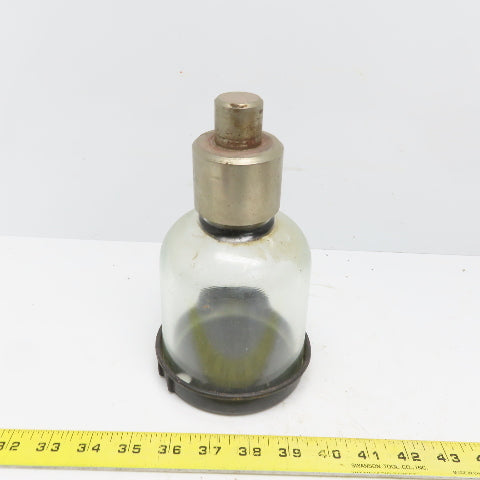 Vintage Antique Laboratory Glass Bell Jar Open Bottom 3-3/4" x 4-3/4" ID