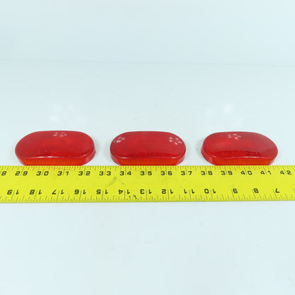Reflect-O-Lite SAE-P2-A-72 478 Trailer Light Cover Lens RED Lot Of 3