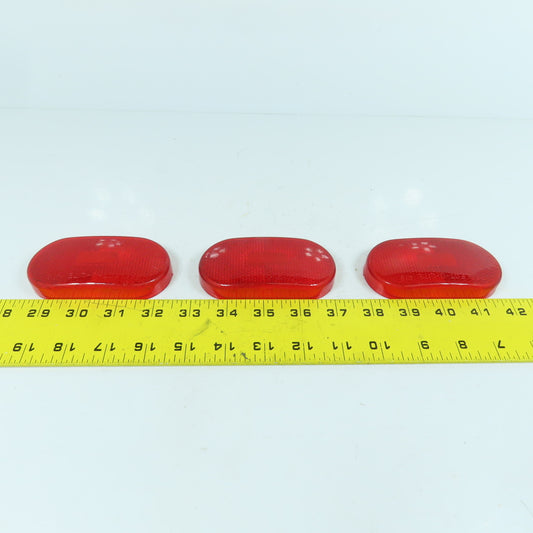 Reflect-O-Lite SAE-P2-A-72 478 Trailer Light Cover Lens RED Lot Of 3