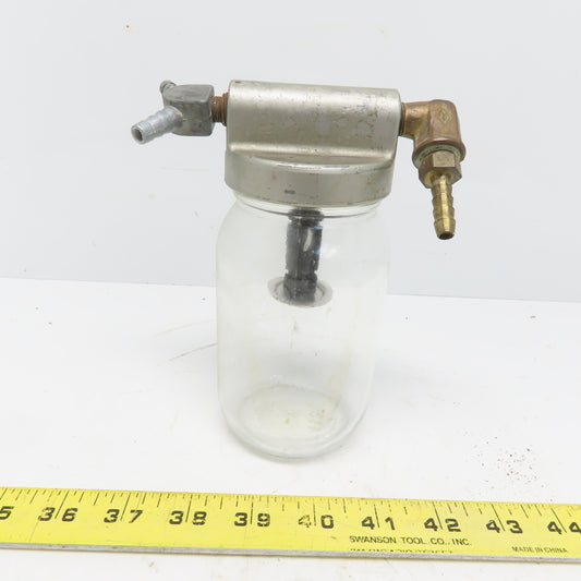 Vintage Antique Laboratory Pint Glass Jar Filter
