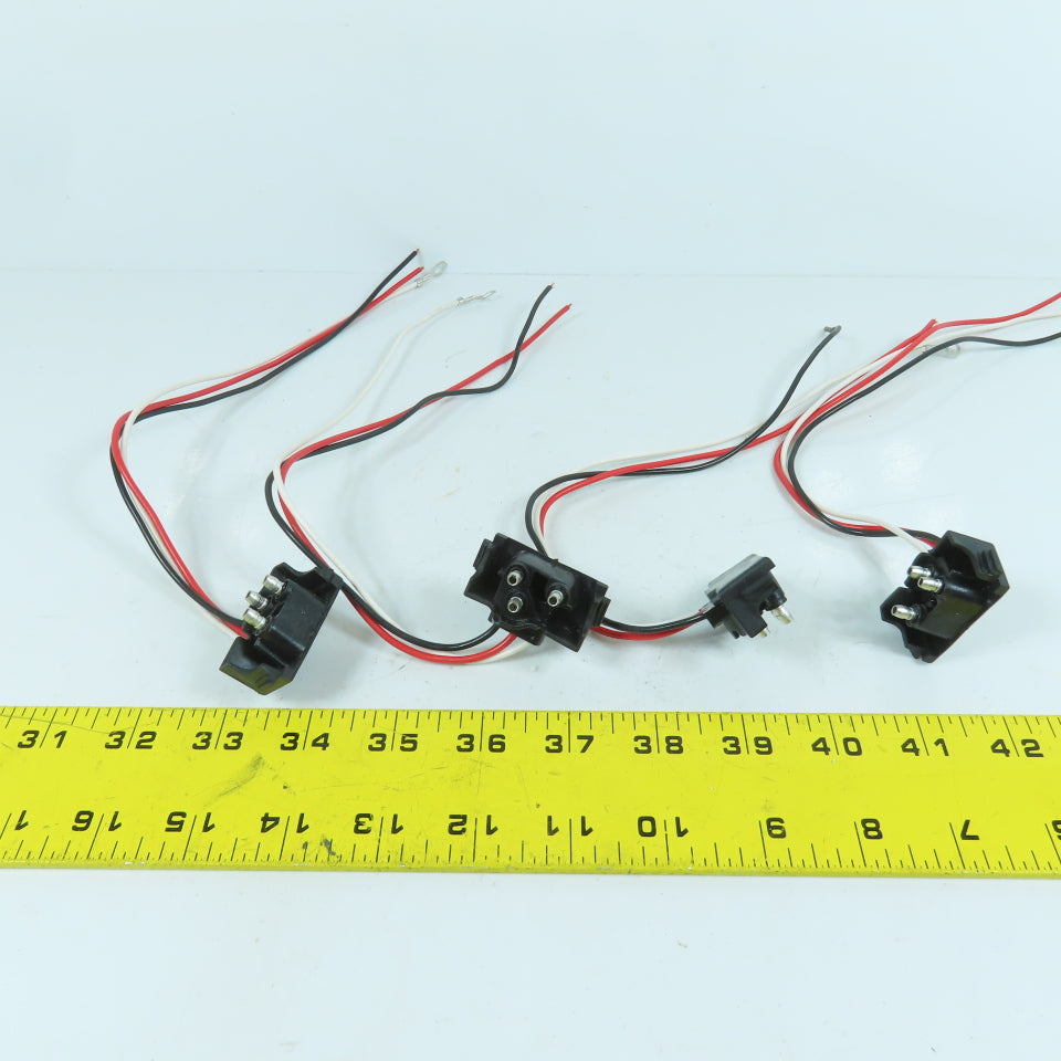 Truck Trailer Molded 3 Prong Pigtail Harness Stop Turn Tail Brake Light Lot/4