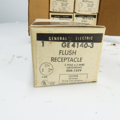 General Electric GE4140-3 Flush Receptacle 2-Pole 3-Wire 12V 50A Lot Of 10
