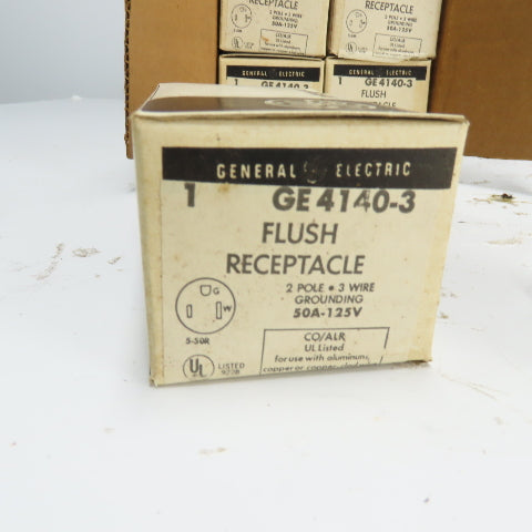 General Electric GE4140-3 Flush Receptacle 2-Pole 3-Wire 12V 50A Lot Of 10