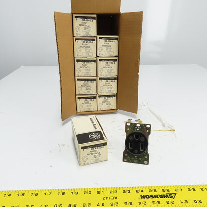 General Electric GE4140-3 Flush Receptacle 2-Pole 3-Wire 12V 50A Lot Of 10