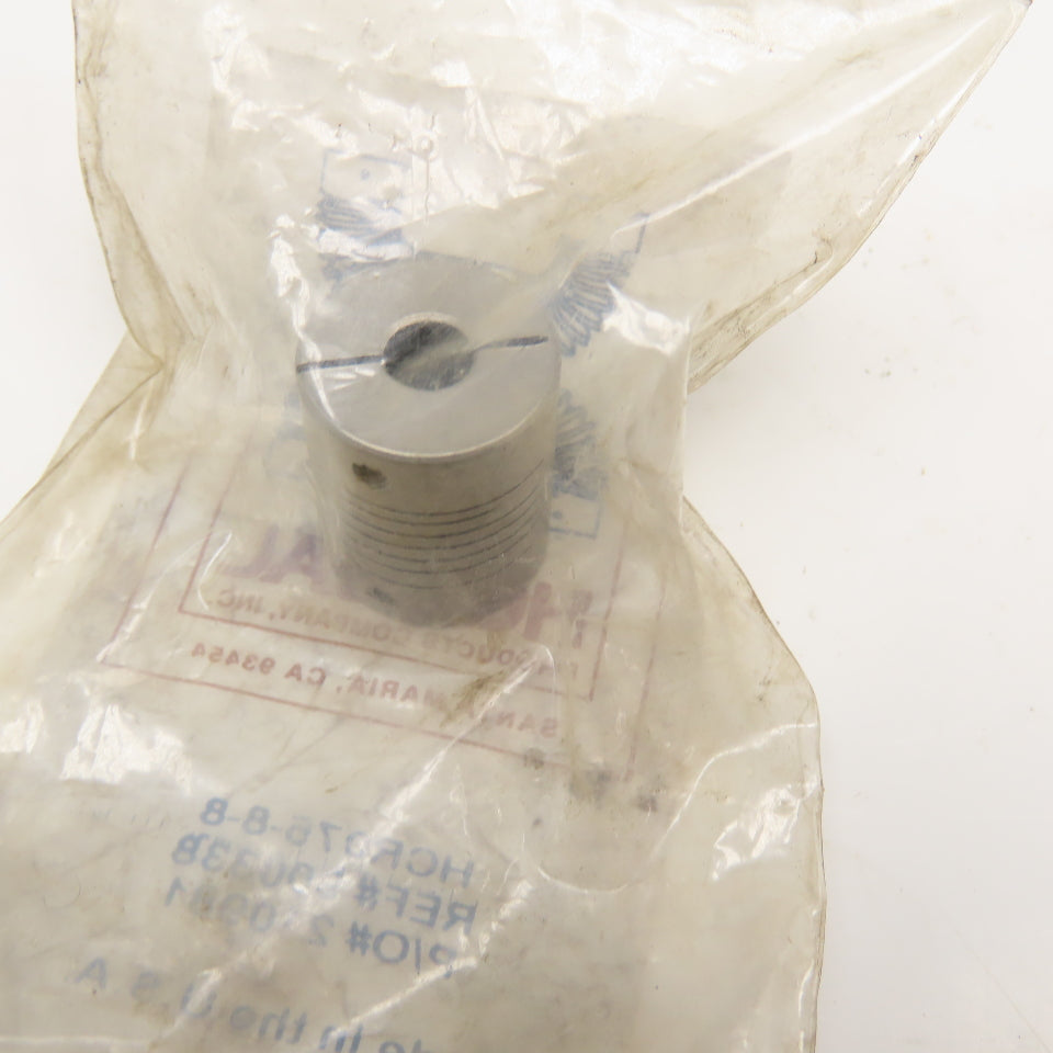 Helical Products HCR075-8-8 Flexible Beam Shaft Coupling 1/4"
