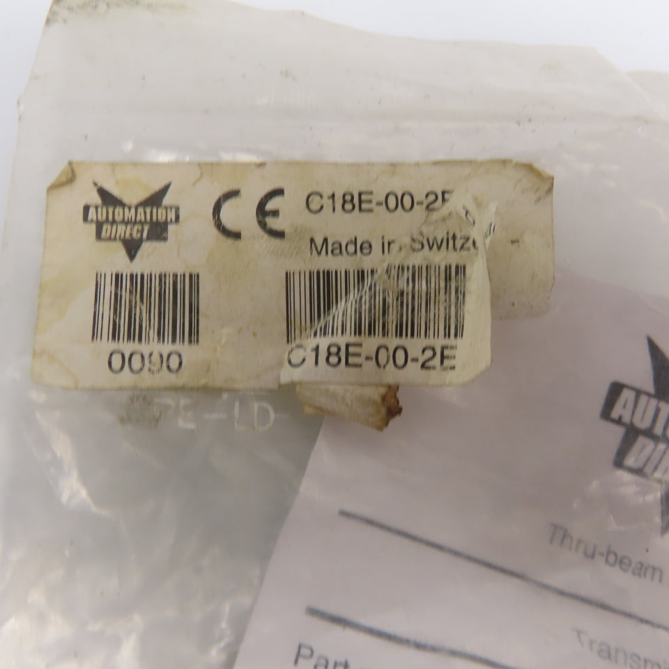 Automation Direct C18E-00-2E Thru Beam Photoelectric Sensor 6m Range 10-36VDC