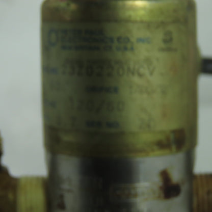 Peter Paul 23Z0220NCV Solenoid Valve 1/4" NPT 50PSI 120V 60Hz Orifice 1/8x 3/32