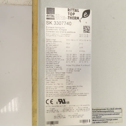 Rittal SK 3307740 Top Therm Electrical Enclosure Air Conditioner 460V 3PH 1500W