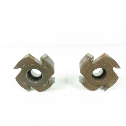 4-Tooth Groove Edge Cutter 18-19mm Tapered Bore 66mm OD Lot Of 2