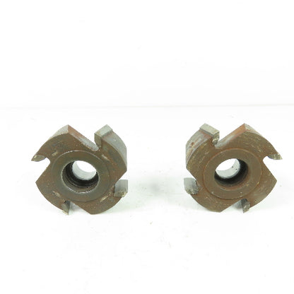 4-Tooth Groove Edge Cutter 18-19mm Tapered Bore 66mm OD Lot Of 2