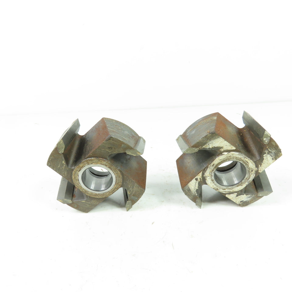 4-Tooth Groove Edge Cutter 18-19mm Tapered Bore 66mm OD Lot Of 2
