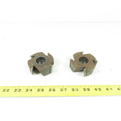 4-Tooth Groove Edge Cutter 18-19mm Tapered Bore 66mm OD Lot Of 2