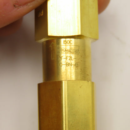Parker 2F-F2L-10-BN-B Brass 1/8" NPT Inline Brass Filter Valve 10 Micron