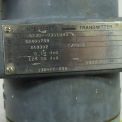 Foxboro 823DP-D3S1NM0 Pressure Transmitter 12.5-42VDC 125 IN H20 ST-A 1500PSI