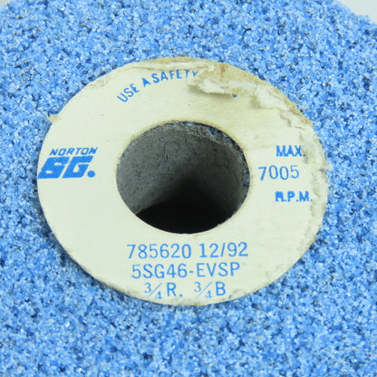 Norton 2146753-1 5SG46-EVSP Aluminum Grinding Wheels 3" x 1-1/2" x 5/8" Lot Of 4