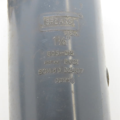 Spears 805-15 1-1/2" Threaded Gray PVC Tee Schedule 80 Lot of 6