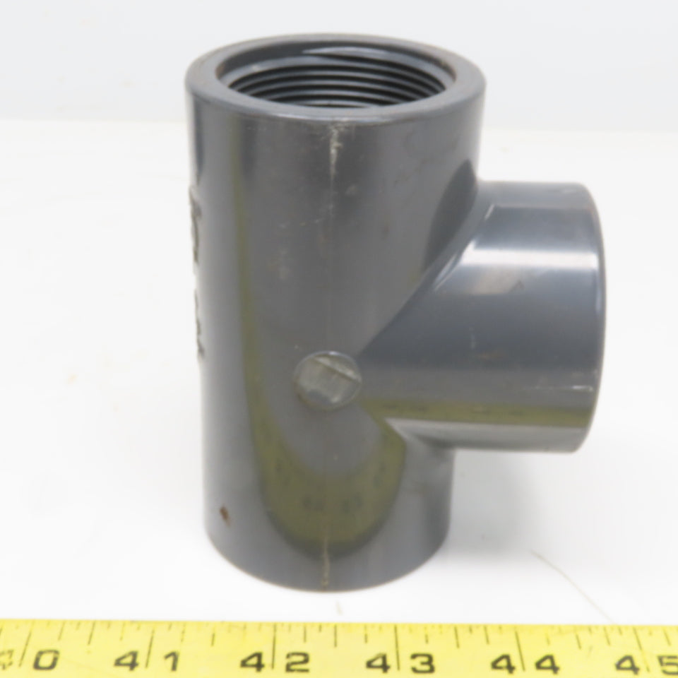 Spears 805-15 1-1/2" Threaded Gray PVC Tee Schedule 80 Lot of 6
