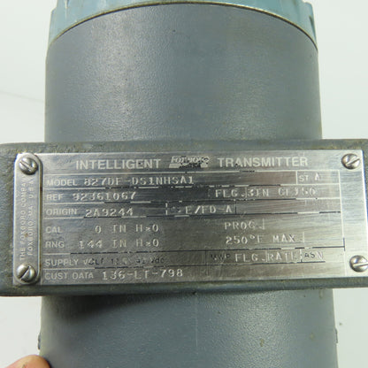 Foxboro 827DF-DS1NHSA1 Pressure Transmitter 12.5-42VDC 144 IN H20 ST-A AS-N