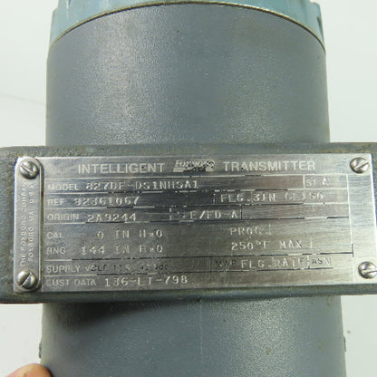Foxboro 827DF-DS1NHSA1 Pressure Transmitter 12.5-42VDC 144 IN H20 ST-A AS-N