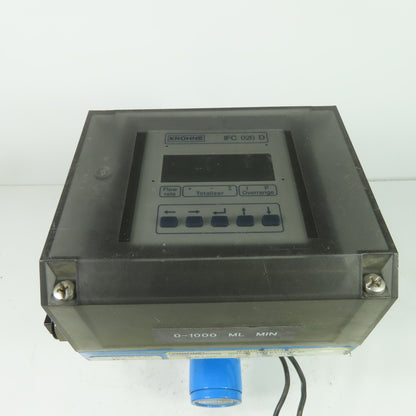Krohne IFM1020/D/HART/6 Altometer Flow Meter 4-20mA Q: 0-1000 mLit/min 130VAC