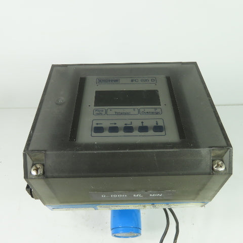Krohne IFM1020/D/HART/6 Altometer Flow Meter 4-20mA Q: 0-1000 mLit/min 130VAC