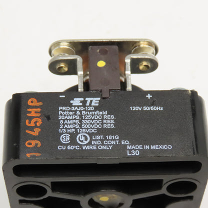 Potter & Brumfield PRD-3AJ0-120 120V Magnetic Contactor 600V Max