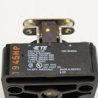 Potter & Brumfield PRD-3AJ0-120 120V Magnetic Contactor 600V Max