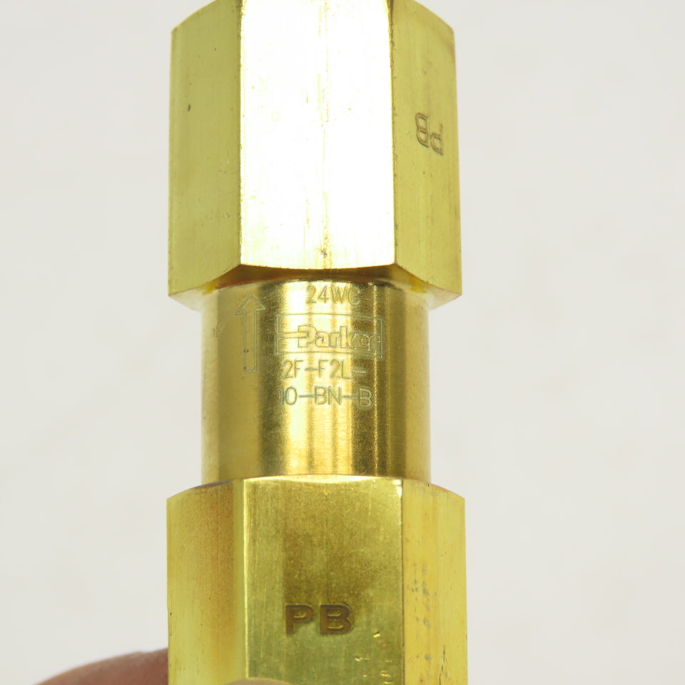 Parker 2F-F2L-10-BN-B Brass 1/8" NPT Inline Brass Filter Valve 10 Micron